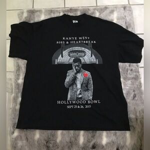 Kanye West 808s & heartbreak 2015 Hollywood bowl Tour Merch t shirt auth sz M 🔥